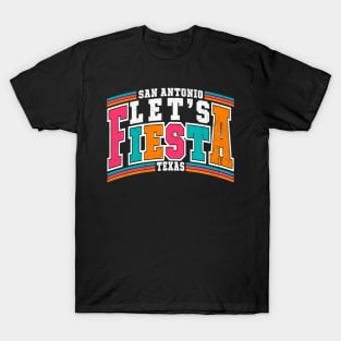 Cinco De Mayo Let's Fiesta San Antonio Texas Retro Vintage T-Shirt